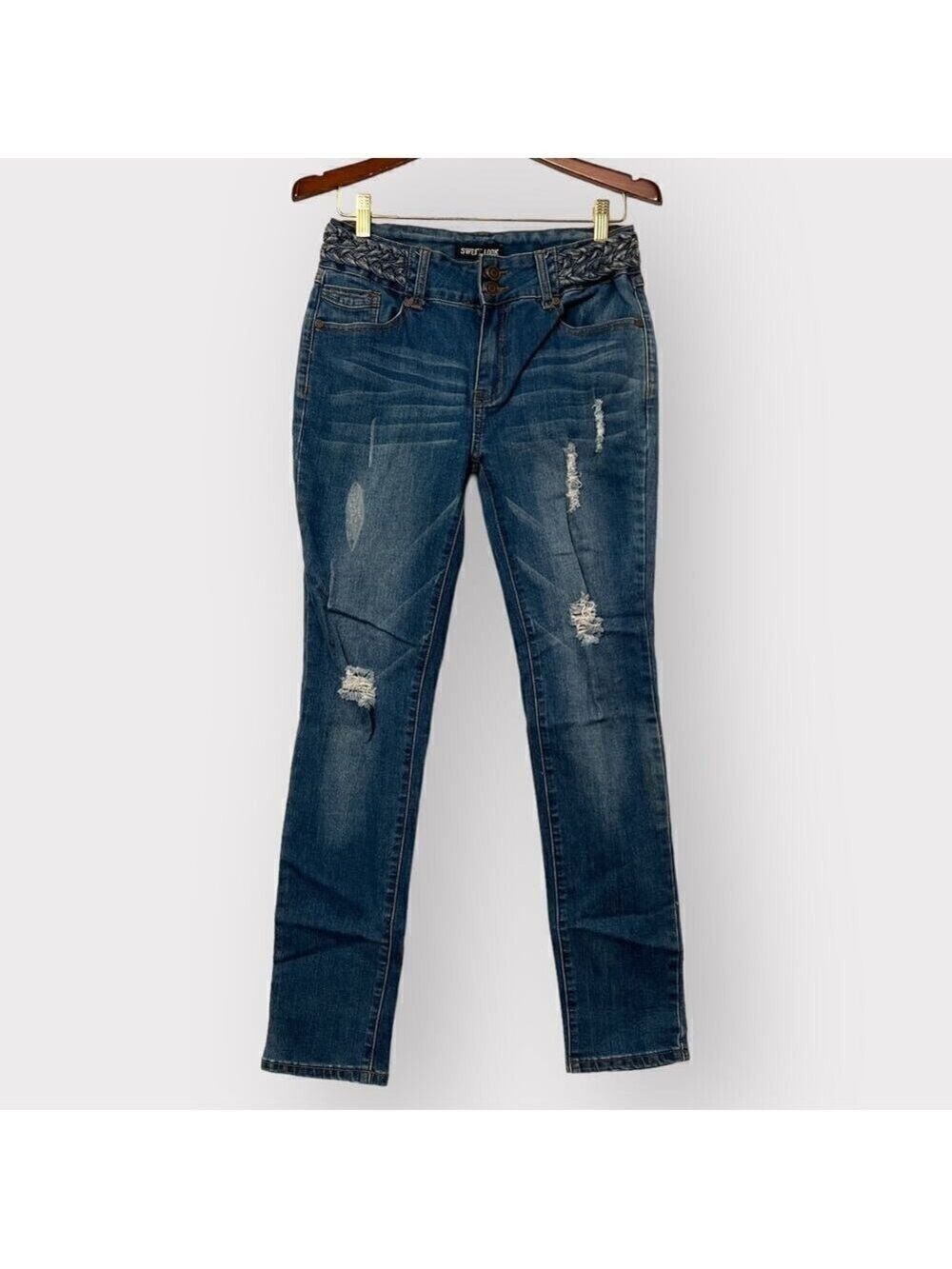 5/$25 ⭐️ Sweet Look VINTAGE Y2K Juniors Distressed Skinny Jeans 11 Denim Pants